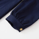 Xiangying French navy style waist-closing dress for women 2025 autumn new long-sleeved lapel navy temperament skirt Navy blue M 160/84A/95-110Jin[Jin equals 0.5 kg]