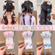 JAENBEI 2025 new children's braided hair chain hair clip imitation pearl bow clip little girl high-end headwear girl cute temperament丨pink butterfly hair chain 1 pair
