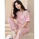 
Catman (MiiOW) pajamas for women in summer pure cotton short-sleeved trousers thin cartoon casual outdoor home clothes two-piece set 2025 new YS679 M