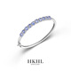 HKHL 925 Silver Natural Tanzanium Sapphire Bracelet Women's Silver Bracelet Light Luxury Niche Color Treasure Decoration Hand Decoration Girl Girdal Gift Tanzanium Stone Openter and Close Bracelet [Certificat + Light Luxury Boîte-cadeau]