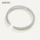 AJIDOU Ajidou bracelet, the same style in offline malls, simple sparkling zircon stacked open bracelet, light luxury and high-end feeling