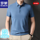 
Romon brand new summer ice silk traceless short-sleeved POLO shirt for men high-end casual solid color versatile anti-wrinkle T-shirt light luxury high-end - YY/1421 gray-green short-sleeved Polo M [Suggested 90-115Jin [Jin equals 0.5 kg]]