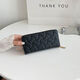 Buchao Miao Boutique Mode Internet Promi Organ Brieftasche Frauen Langkapazität Frauen Kupplung koreanische Version Solid Color Reißverschluss Brieftasche Schwarz Schwarz