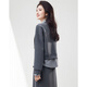 Xinfeiyu high-end spliced fake two-piece long-sleeved sweatshirt for women in autumn 25 autumn and winter new style small loose slimming top