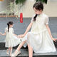 Nuevo estilo de vestido chino para niñas para niñas de moda y de moda Summer Nuevo chino Sweet Children's Vestido Off White 170