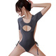 Long Night Man Sex Unterwäsche sexy transparente Stresstee Pyjamas Frauen Passion Uniform Versuchung reiner Desire Anzug 1421 Schwarze Eins Größe (80-120jin [Jin ist gleich 0,5 kg]))