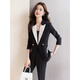 Chaqueta de traje ke fuyan para mujeres traje blanco de longitud media 2025 Nuevo sentimiento de primavera de gran tamaño Temperamento informal
