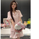 
Ice silk pajamas three-piece set suspenders new comfortable and soft outside short-sleeved home clothing Kitty Girl Kitty three-piece set Short-sleeved + shorts + trousers 2XL 160-172 Height 140-160Jin [Jin equals 0.5 kg]