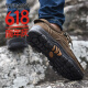 Camel Dance Herrenschuhe weiche und komfortable handgefertigte lässige Schuhe Hartschuhe-resistent atmungsaktive Kuhleckenschuhe Herren Wandern im Freien Wanderschuhe 6198 Khaki 44
