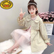G.DUCKKIDS Girls Spring and Autumn Trench Coat 2025 New Mid-Length Style Fashionable Medium Large Children Princess Pink Autumn Clothes Children Pink [Spring and Autumn Style] 160 cm Suitable for 150-160cm Ages 11-12 years old