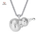 Aido Diamond pt950 platinum gourd pendant for women, platinum Fulu bamboo bracelet, turned flower unicorn set, medium version gourd pendant, weight 9.5-9.7g + free silver chain
