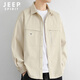 JEEP SPIRIT吉普衬衫男秋季休闲长袖工装外套男宽松百搭夹克上衣新款男装
