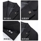 ROMON suit + vest + trousers suit suit men's business suit men's professional formal jacket black XL