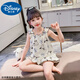
Disney baby girl summer pajamas new style medium-sized children's sleeveless suspender nightgown two-piece set little girl can wear home clothes outside Apricot cartoon 150 Recommended 140-150cm11-12 years old cm