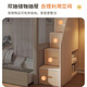 Xuncong [ENF-Grad Volles Massivholz] Kinderbett-Creme-Stil oberes und unteres Bett Hoch- und untere Bett erhöhte Leitplanke Mutterbett mit Aufbewahrung ENF-Grad Full Massivholz Doppelschicht Kinderbett + Leiterschrank + Rutsch + Buchhandel 1350 mm*1900 mm Innendurchmesser