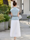 Vestido de temperamento a la moda de la marca de alta gama Nosskiss para mujeres 2025 Summer NUEVO COREANO VERSATILE CORRAL SECTURA DE DOS PIEZAS A Blue M Sugerion (90-110Jin [Jin equivale a 0.5 kg])