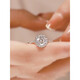 DR moissanite diamond ring, one carat diamond, sterling silver, simple platinum couple's proposal, wedding secret ring, Valentine's Day gift, 50-point starry diamond ring with adjustable opening