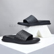 KLWP Hong Kong luxury high-end brand men's shoes summer slippers men's breathable outer wear sandals black British all-match flip flops black 41