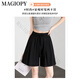 
MAGIOPY International Luxury High-end Brand Black Shorts Women's Summer 2025 New Loose Outer Wearing Cropped Pants Thin Sport Brick Red 2XL