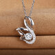 Nilan Fat Donglai same style pt950 platinum set chain PT950 necklace birthday gift 18 necklace versatile jewelry diamond ingot chain + swan pendant