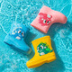
Xinnan children's cute rain boots anti-slip resistance children's rain boots children's rubber shoes baby water shoes 2-7 years old cute cartoon overshoes yellow dinosaur children's rain boots size 16 (recommended foot length 15cm)