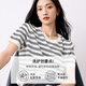 
Eifli (eifini) Eifli round neck striped sweater for women's summer three acetate thin breathable short-sleeved top 2025 summer new style gray M 105-115Jin [Jin equals 0.5 kg]