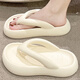 Lidani's thick-soled flip-flops for women in summer 2025 new non-slip beach shoes and feet sandals for women wearing outside white [eva thick-soled 14101]_7 cm 40 40_-41[suitable for 39-]