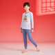 Coton pur aux haricots purs en coton et pantalon d'automne à style mince hommes et femmes enfants d'âge moyen des sous-vêtements thermaux d'automne et hiver
