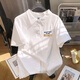 METERSBONEWE HEIGHT POLO HIMTER Kurzärärmig Männer Ins Modemarke Sommer Lose Baumwolle, vielseitige T-Shirt-Revers-Top [3894*und Label] -Black M 80-110jin [Jin entspricht 0,5 kg]