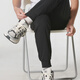 Adidas men's sports suit fitness casual fashion open collar jacket loose trousers H46101+JE3854/Jack with three black strips M