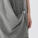 
JNBY [Same Model in Shopping Mall] 25 summer new dress A-shaped short-sleeved round neck 5P6G12350 072/Medium miscellaneous gray XS
