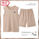 Langsha Pajamas de algodón puro de algodón de mediana edad Summer Summer Vest Shorts sin mangas papá ropa de verano de verano algodón de algodón