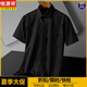 恒源祥夏季新款冰丝口袋短袖衬衫男商务休闲正装修身白色衬衣职业装潮流 (父亲节礼物)DX6623 38
