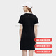 FILA fashion brand brand LOGO letter sports and casual breathable lapel short-sleeved dress for women dark black fashion light dark black XS