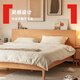 HALF HOUSE new solid wood bed Qianxun Bed 180*200cm Nordic log style master bedroom king bed