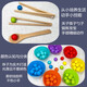 YWZR儿童认数字玩具蒙氏早教夹珠子拼图数学启蒙教具数量颜色配对 数字夹珠拼图+钓鱼游戏