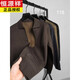 Hengyuanxiang brand new wool jacket men's spring and autumn style business casual middle-aged men's wool knitted cardigan sweater jacket black 2XL