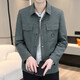 DVHNMK Veste pour hommes Spring et automne à l'automne New Style Business Businet Office haut de gamme Plaid Jacket Jacket Navy Blue [Spot Deviling Twit