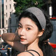 European and American popular wide headband Kendou same style women's high skull wide-brimmed headband 2025 new headband high-end sense 2# dark gray width about 8cm