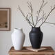 Fantasy French style ceramic vase Japanese retro living room flower arrangement hydroponic white flower utensil decorative ornaments 3897 Wasabi black