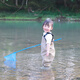 SEKOYA one-piece children's play wear wading pants, light and breathable, fishing in the sea, beaches and streams, suspenders, one-piece bottom M _Height (125-145C)
