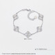 CHINA GOLD pt950 platinum bracelet for women lucky four-leaf clover five-flower platinum bracelet birthday Chinese Valentine's Day gift for girlfriend and wife about 11.63g