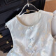 6622 New Chinese style vest young and gentle temperament age-reducing summer blue jacquard horse clip vest wears outside picture color M ([Suggested 100 Jin [Jin equals 0.5 kg] or less])