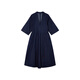 Moins 2024 Nouvelle robe à manches courtes 2O4G13820 993 Denim Deep Blue XS