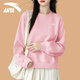 Anta Sweatshirt for Women 2025 Autumn New Loose Slim Round Neckless Sangeve Long Sleeve Top Camiseta de base pequeña 7706-January Moon Shadow M 160