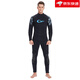 Swimming speed (Yon sub) new product deep diving suit frogman 5MM semi-dry long-sleeved one-piece warm and cold-proof jellyfish suit for men and women black S _50kg