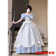 Aurodia one-shoulder evening dress with palace style for students coming of age, fugitive princess Lolita dress for host, dress + bustle L