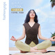 Fansheng Yoga Mode, einfaches und komfortables Design V-Ausschnitt lässig Taille Slimming Außenweste Außen F14223 Weiches Pulver s
