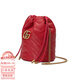 Gucci GG Marmont Logo Logo Sprle Sprle Trawstring Le cuir Back Backt Body Bodage Sac Femmes Basic Package (Sac + Sac à poussière)