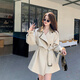 MODX British Style Small Short Windbreaker Women 2025 New Off-White Korean Autumn Jacket Feminine Feel Off-White S